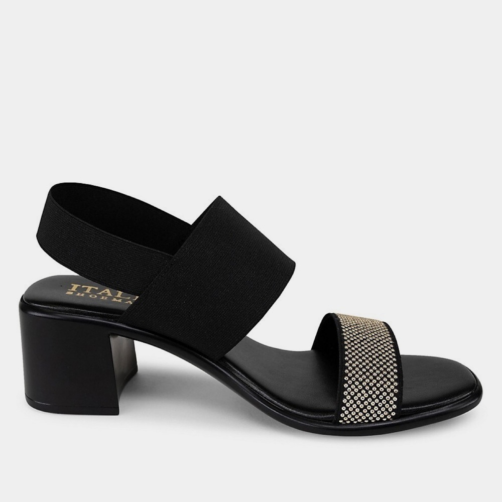 Italian Shoemakers
Bone Embellished Block-Heel Sandals